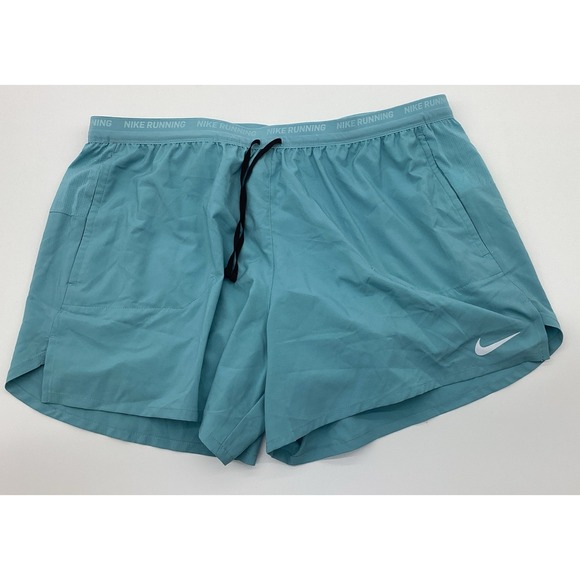 Nike Men's Dri-FIT Stride 2 in 1 Shorts 5"  Turquoise Pick Size XXL MSRP$65 - Picture 1 of 6